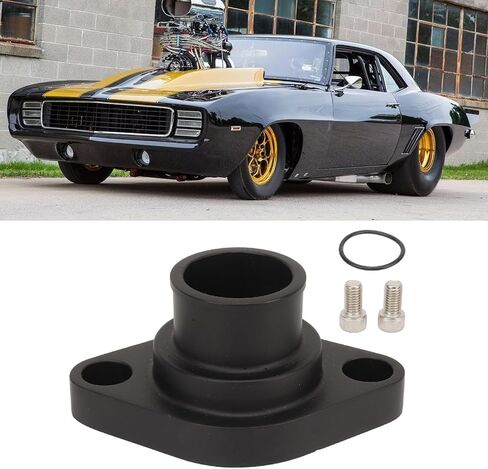 Engine Coolant Thermostat Housing Assembly Compatible with SBC BBC Small Block Big Block Chevy 283 302 305 327 350 383 396 427 454 502, Water Neck Thermostat Housing Replaces 8457BK in Kuwait