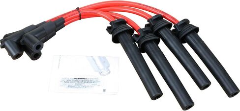 DRAGON FIRE PERFORMANCE Ignition Coil & 10mm Spark Plug Wires - Fits 1995-2010 Neon, PT Cruiser, Stratus, Sebring, Liberty, Voyager, Viper 2.0L/2.4L I4 & 8.0L/8.3L V10 | OEM Plug & Play Kit-1655 in Saudi Arabia