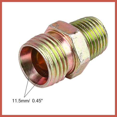ACROPIX 2pcs 1/4" NPT to M16 x 1.5mm Male Straight Air Hose Fitting Connector Adapter Car Parts in Saudi Arabia