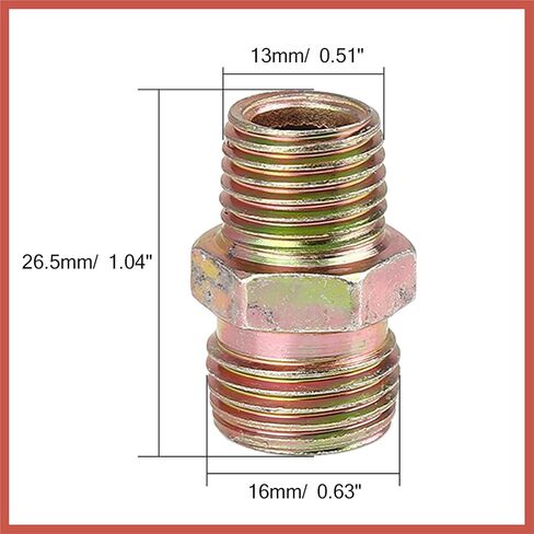 ACROPIX 2pcs 1/4" NPT to M16 x 1.5mm Male Straight Air Hose Fitting Connector Adapter Car Parts in Saudi Arabia
