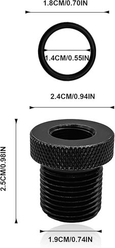 2 Pack 1/2x28 to 3/4x16 Steel Thread Adapter with Rubber Washer Universal Oil Filter Adapter Replacement for Broken Fittings Car Accessories for Truck SUV and Most Vehicles in Kuwait