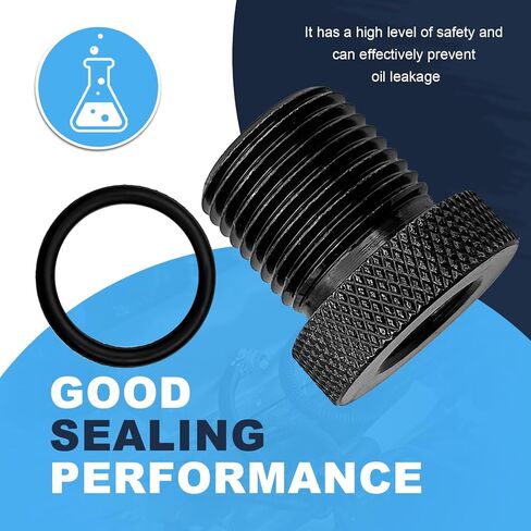 2 Pack 1/2x28 to 3/4x16 Steel Thread Adapter with Rubber Washer Universal Oil Filter Adapter Replacement for Broken Fittings Car Accessories for Truck SUV and Most Vehicles in Kuwait