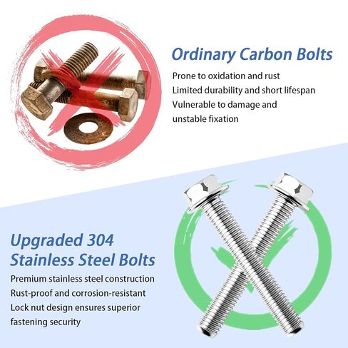 Fuel Tank Strap Bolts Hardware Kit, 304 Stainless Steel Gas Tank Strap Upgrade Replacement Compatible with Silverado 1999-2021 Select Models, Fits GM Part Numbers 11516770 11519894 15743078 (2 Sets) in Saudi Arabia