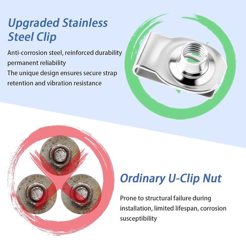 Fuel Tank Strap Bolts Hardware Kit, 304 Stainless Steel Gas Tank Strap Upgrade Replacement Compatible with Silverado 1999-2021 Select Models, Fits GM Part Numbers 11516770 11519894 15743078 (2 Sets) in Saudi Arabia