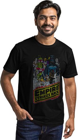 Star Wars T-Shirt Men's The Empire Strikes Back Throw Back Design Adult Tee in Saudi Arabia