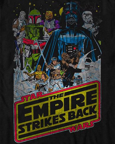 Star Wars T-Shirt Men's The Empire Strikes Back Throw Back Design Adult Tee in Saudi Arabia