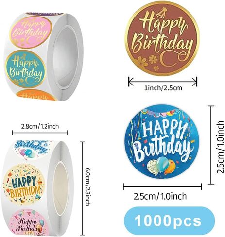 1000 قطعة من ملصقات عيد الميلاد السعيدة، ملصقات بالونات عيد الميلاد الملونة، ملصقات دائرية لأعياد الميلاد، ملصقات أختام في 16 تصميمًا لملصقات تزيين ملصقات الحفلات in Kuwait