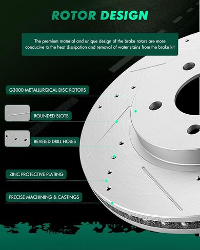SCITOO Front 11.92" Brake Pads and Rotors Kits Fit For Ford For Escape 2005 2006 2007 2008 2009 2010 2011 2012,For Mazda Tribute 2005-2006 2008-2011,For Mercury Mariner 2005-2011 in Saudi Arabia