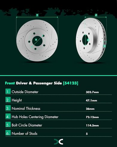 SCITOO Front 11.92" Brake Pads and Rotors Kits Fit For Ford For Escape 2005 2006 2007 2008 2009 2010 2011 2012,For Mazda Tribute 2005-2006 2008-2011,For Mercury Mariner 2005-2011 in Saudi Arabia