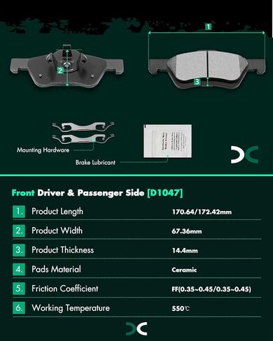 SCITOO Front 11.92" Brake Pads and Rotors Kits Fit For Ford For Escape 2005 2006 2007 2008 2009 2010 2011 2012,For Mazda Tribute 2005-2006 2008-2011,For Mercury Mariner 2005-2011 in Saudi Arabia