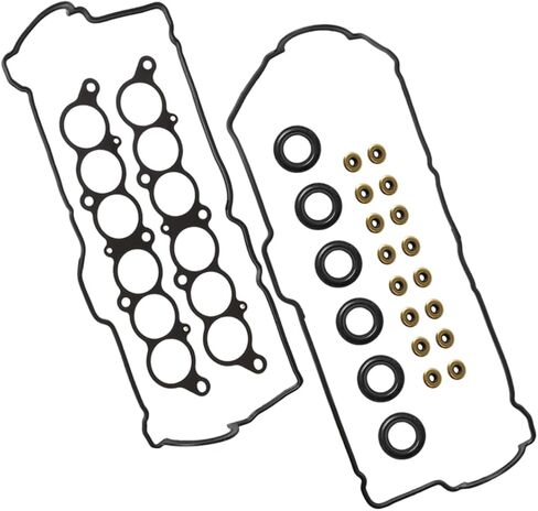 Valve Cover Gasket Set with Spark Plug Tube Seals FIT 1995-2004 Toyota Tacoma 4Runner Tundra T100 3.4L V6 5VZ-FE, NBR Rubber Replaces VS50422R VC203 (Excluding Semi-circular Plugs) - 1 Set in Kuwait