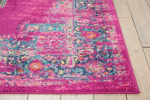 سجادة Nourison Home Passion Fuchsia مقاس 3'9" x 5'9" - سهلة التنظيف، غير قابلة للتساقط، غرفة النوم، غرفة المعيشة، غرفة الطعام، المطبخ (4' x 6') in Saudi Arabia