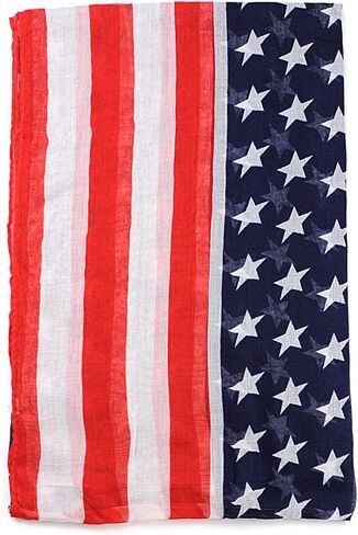NYFASHION101 Patriotic Additional Stars USA Flag Loop Infinity Scarf NS1437Y in Saudi Arabia