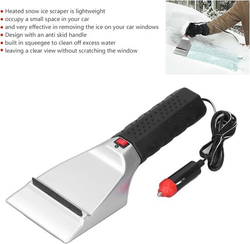 12V Auto Heated Snow Shovel, Electric Heated Ice Scraper for Car, Snow Removal Shovel Windshield Glass Defrost, Ice Miracle Window Scraper in Saudi Arabia