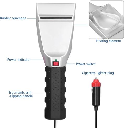 12V Auto Heated Snow Shovel, Electric Heated Ice Scraper for Car, Snow Removal Shovel Windshield Glass Defrost, Ice Miracle Window Scraper in Saudi Arabia