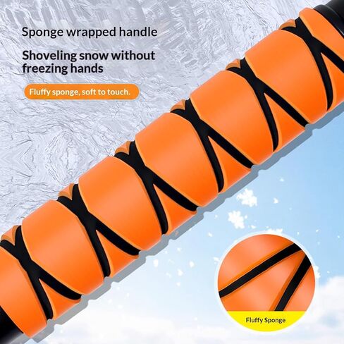 2-in-1 Snow Brush for Car with Ice Scraper Extendable & Removable 360° Pivoting Brush Head, EVA Foam Grip for SUV, Trucks, Auto in Saudi Arabia