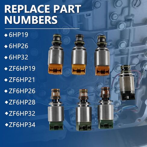 6HP19 6HP26 ملفات لولبية ناقل الحركة 7 قطع تناسب 2003-2005 330Ci 3.0L، تناسب 2004-2011 فانتوم 6.7L، استبدل OE 6HP19 6HP26 (الأجزاء المجددة) in Saudi Arabia