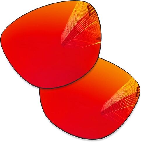4 Pairs Ploarized Replacement Lenses for Oakley Frogskins OO9013/Frogskins LX OO2043/Frogskins Mix OO9428/Frogskins Range OO9284 Sunglasses - Black + Silver Titanium + Ice Blue + Fire Red in Saudi Arabia