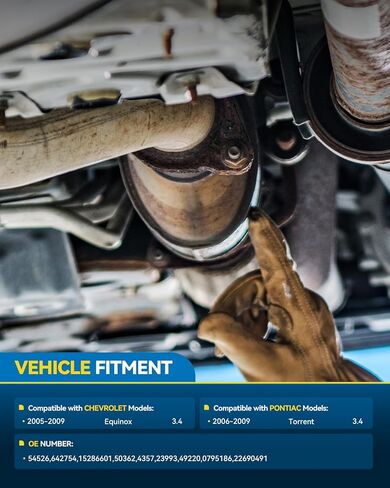 PHILTOP High Flow Catalytic Converter Fit for 2005-2009 Equinox 3.4L，2006-2009 Torrent 3.4L Direct-Fit Stainless Steel Catalytic Converter OE 54526 in Saudi Arabia
