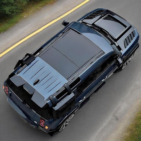 جناح سبويلر للشفاه الخلفي متوافق مع Land Rover Defender 90 110 130 2025 2024 2023 2022 2021 2020، ملحقات غطاء الذيل الأسود اللامع in Saudi Arabia