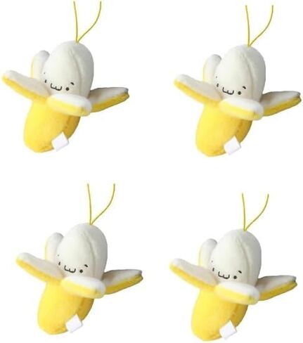 4Pcs Yellow Cute Banana Shape Pendant Birthday for Decoration (1.97 inches) in Saudi Arabia