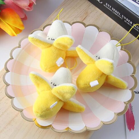 4Pcs Yellow Cute Banana Shape Pendant Birthday for Decoration (1.97 inches) in Saudi Arabia