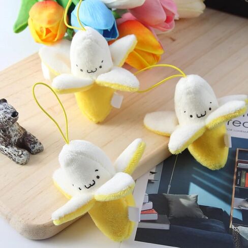 4Pcs Yellow Cute Banana Shape Pendant Birthday for Decoration (1.97 inches) in Saudi Arabia