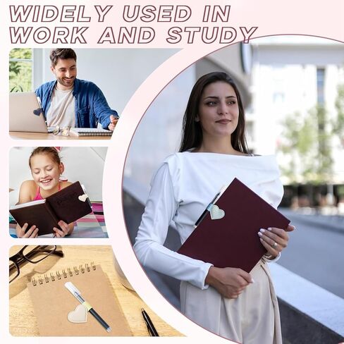 مجموعة حامل أقلام على شكل قلب مكونة من 10 قطع - حوامل أقلام رصاص مرنة لاصقة ملونة لأجهزة الكمبيوتر المحمولة والمخططات والأناجيل والأجهزة اللوحية - قرطاسية لطيفة على شكل قلب للطلاب واليوميات والمكاتب in Kuwait