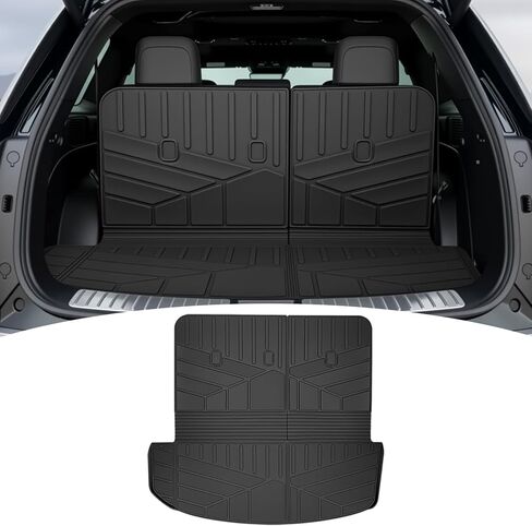 Cargo Mats for 2026 Hyundai Palisade 7 Seats(Only Fit Gas) Rear Trunk Liner Seat Back Cover All Weather Protector Cargo Liner for 26 Palisade Accessories(2nd Kick Mat+3rd Cargo Mat) in Kuwait
