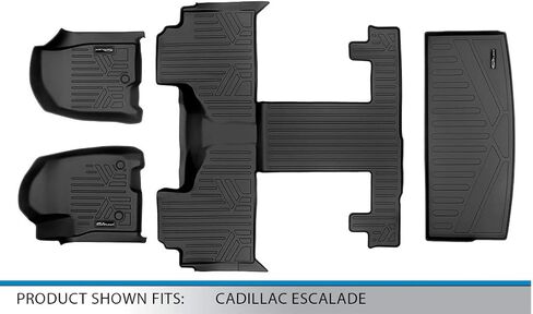 SMARTLINER 3 Rows & Cargo Liner Set Compatible with 2021-2023 Cadillac Escalade with 2nd Row Bucket Seats in Saudi Arabia