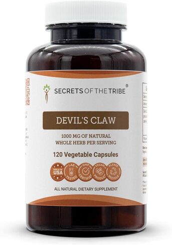 Secrets of the Tribe Devil's Claw 120 كبسولة (2 قطعة)، 1000 مجم، جذور مجففة (Harpagophytum Procumbens) (2x120 كبسولة) in Saudi Arabia