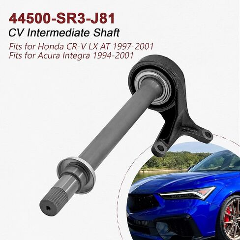 44500-SR3-J81 عمود متوسط ​​CV متوافق مع Honda CR-V 2WD 4WD LX AT 1997-2001، يناسب Acura Integra 1994-2001 استبدال #44500SR3J81 in Kuwait