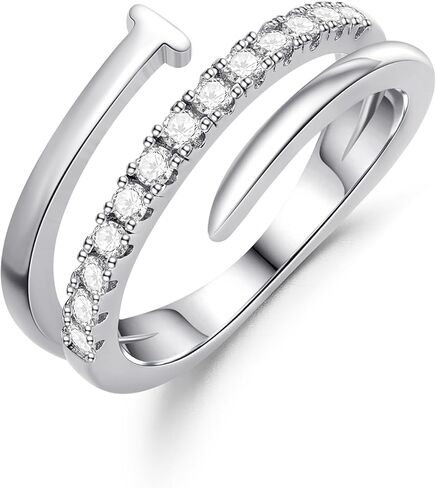 Eternity Band Rings for Women Dainty White Gold Rings Gifts for Her Mom Friend Size 5-10 in Saudi Arabia
