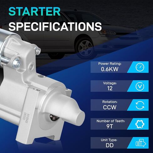 18549N New Starter Compatible with John Deere UTV 2002-2012 737 757 Gator TH 6X4 KHI Z-TRAK X465 2280009261, 2280009263, AM133646, 211637004, 211637015, SND0516, 41052114 in Saudi Arabia