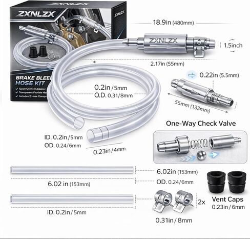 Brake Bleeder Hose - One Way Check Valve Tube Bleeding Tool Kit for Hydraulic System Bleeding for Car Motorcyle Clutch (1PCS) in Saudi Arabia