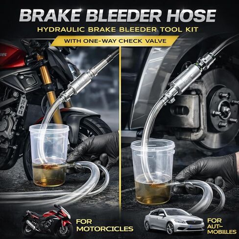 Brake Bleeder Hose - One Way Check Valve Tube Bleeding Tool Kit for Hydraulic System Bleeding for Car Motorcyle Clutch (1PCS) in Saudi Arabia