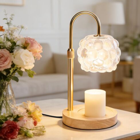 Leopard Candle Warmer Lamp with Timer & Dimmer, Vintage Wickless Candle Heater Lamp for All Jar Candles, Adjustable Height Wax Melt Lamp, Gift for Mother Her Birthday House Warming Home Decor in Saudi Arabia