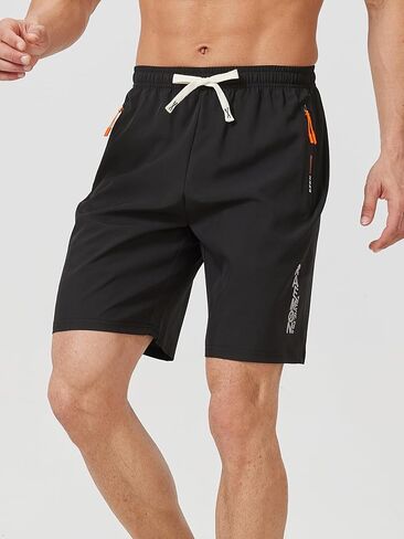 3 Pcs - Men's Shorts 5" Inseam Athletic Print Gym Sport Breathable Basketball Training Casual Running Active Shorts in Saudi Arabia