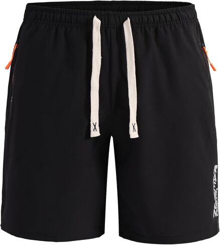 3 Pcs - Men's Shorts 5" Inseam Athletic Print Gym Sport Breathable Basketball Training Casual Running Active Shorts in Saudi Arabia