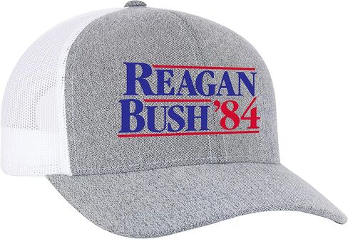 Trenz Shirt Company Reagan Bush 84 Campaign Adult Trucker Hat Army Camo/Black in Saudi Arabia