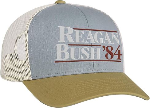 Trenz Shirt Company Reagan Bush 84 Campaign Adult Trucker Hat Army Camo/Black in Saudi Arabia