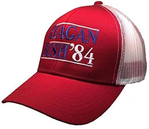Trenz Shirt Company Reagan Bush 84 Campaign Adult Trucker Hat Army Camo/Black in Saudi Arabia