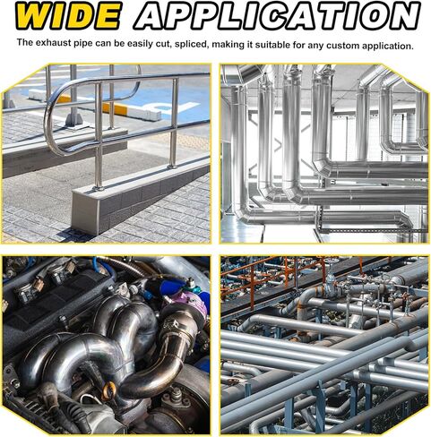 MECCANIXITY 4 Pack 45 Degree Mandrel Bend Elbow with Welding Gloves, 45mm(1-3/4") OD 16 GA/0.06 inch Thickness 304 Stainless Steel 45°Exhaust Elbow for Exhaust System, Stair Handrail HVAC in Saudi Arabia