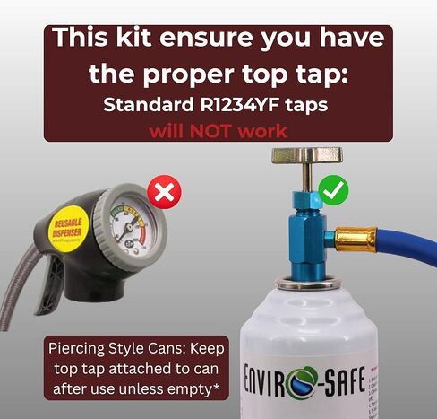 ENVIRO-SAFE ProSeal and ProDry with Leak Detector for R1234YF A/C Systems, for DIY and Auto Shops (3 Cans w/Charging Gauge) in Saudi Arabia