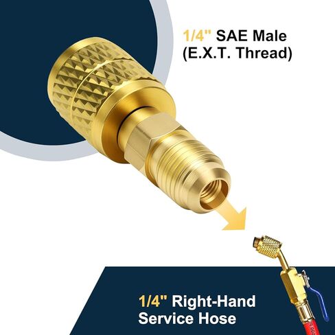 EEEKit 3PCS R32 R454B Adapters, 45 Degree Split Refrigerant Adapter, Upgraded Brass HVAC Charging Adapter for Air Conditioner Maintenance in Saudi Arabia