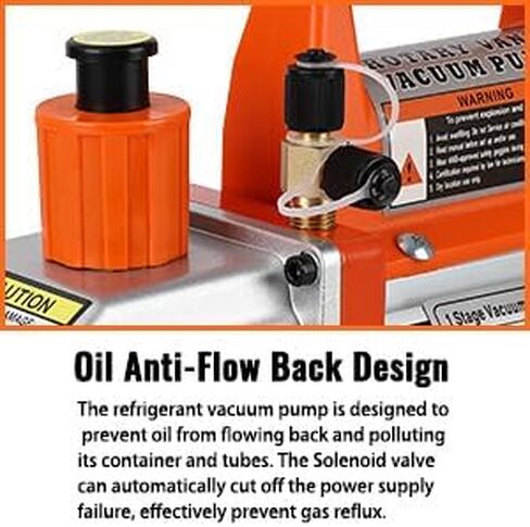 3.5 CFM 1/4 HP Single Stage Vacuum Pump, 110V Rotary Vane Pump for AC Service, Automotive & HVAC, Includes Oil, for R134a R410a R12 R22 Refrigerant Systems in Kuwait