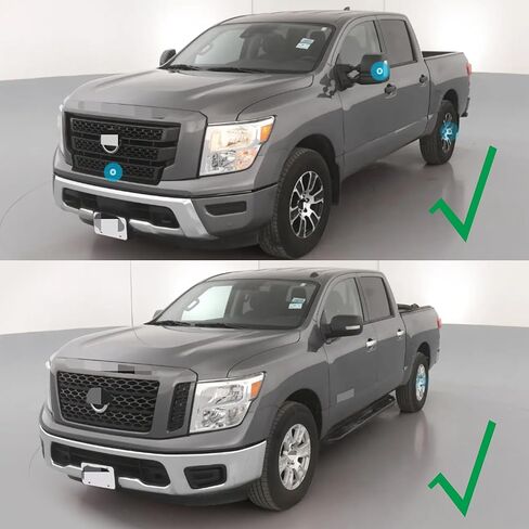 Rear Truck Cab Roof Top Spoiler Wing Pickup Compatible with for Nissan Titan 2017 2018 2019 2020 2021 2022 2023 2024 2025 2nd 2th Gen All Trim (Only for Crew Cab 4 Dr) Accessories ABS Gloss Black in Kuwait