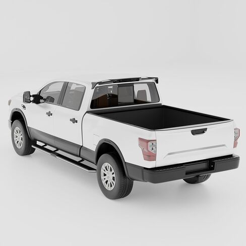 Rear Truck Cab Roof Top Spoiler Wing Pickup Compatible with for Nissan Titan 2017 2018 2019 2020 2021 2022 2023 2024 2025 2nd 2th Gen All Trim (Only for Crew Cab 4 Dr) Accessories ABS Gloss Black in Kuwait