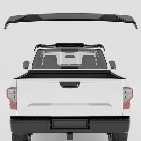 Rear Truck Cab Roof Top Spoiler Wing Pickup Compatible with for Nissan Titan 2017 2018 2019 2020 2021 2022 2023 2024 2025 2nd 2th Gen All Trim (Only for Crew Cab 4 Dr) Accessories ABS Gloss Black in Kuwait