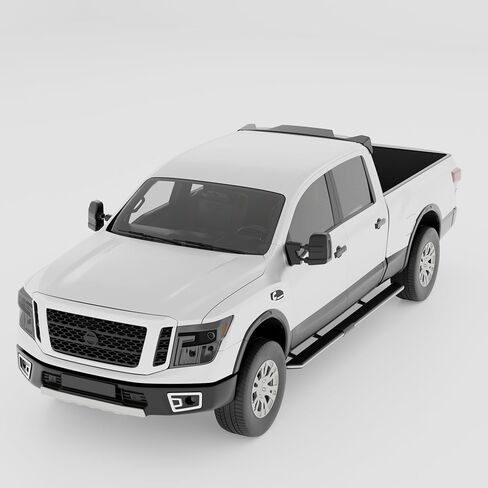 Rear Truck Cab Roof Top Spoiler Wing Pickup Compatible with for Nissan Titan 2017 2018 2019 2020 2021 2022 2023 2024 2025 2nd 2th Gen All Trim (Only for Crew Cab 4 Dr) Accessories ABS Gloss Black in Kuwait